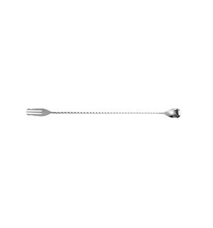 Barskje Twisted Trident rf stål L:400mm Med gaffel i ene enden 